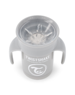 Twistshake mācību krūze 360, 6M+ Pastel Grey