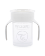 Twistshake mācību krūze 360, 6M+ White