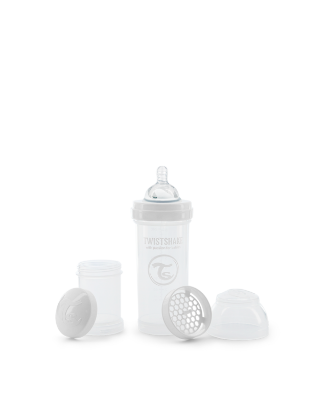 Twistshake pretkoliku pudele 260ml White