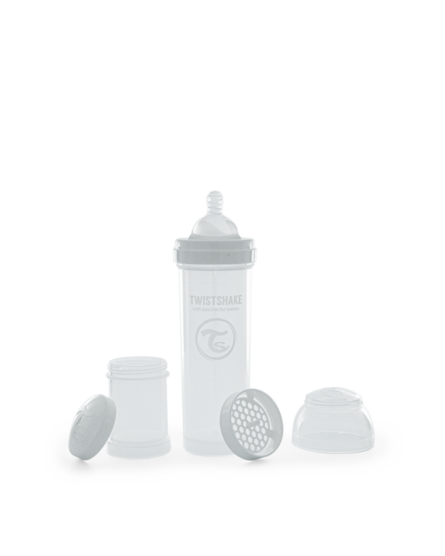 Twistshake pretkoliku pudele 330ml White