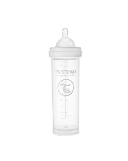 Twistshake pretkoliku pudele 330ml White