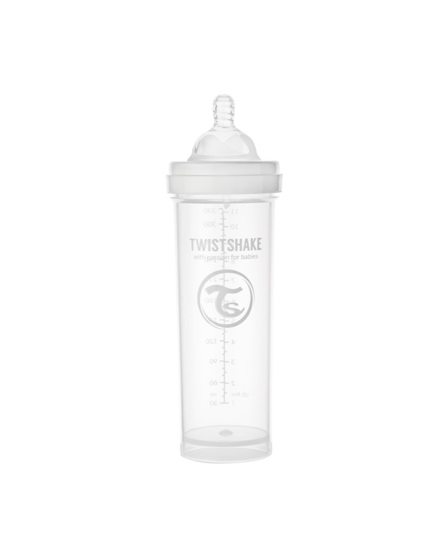 Twistshake pretkoliku pudele 330ml White