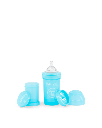 Twistshake pretkoliku pudele 180ml Pastel Blue