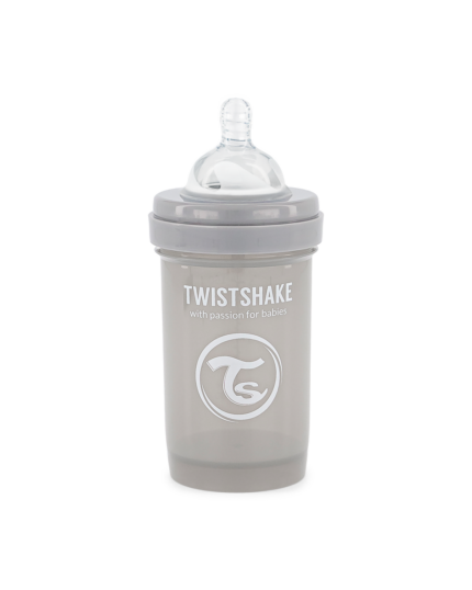 Twistshake pretkoliku pudele 180ml Pastel Grey