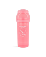 Twistshake pretkoliku pudele 260ml Pastel Pink