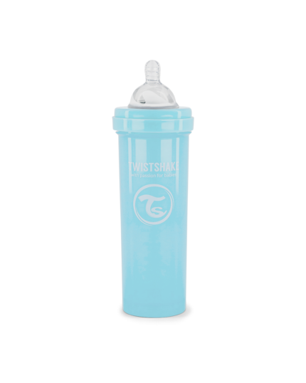 Twistshake pretkoliku pudele 330ml Pastel Blue