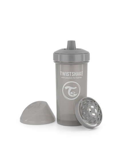 Twistshake bērnu ūdens pudele 360ml 12M+ Pastel Grey