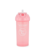 Twistshake pudele ar salmiņu 360ml 6M+ Pastel Pink