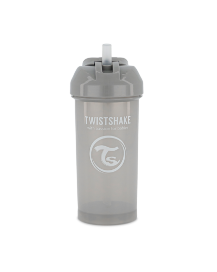 Twistshake pudele ar salmiņu 360ml 6M+ Pastel Grey