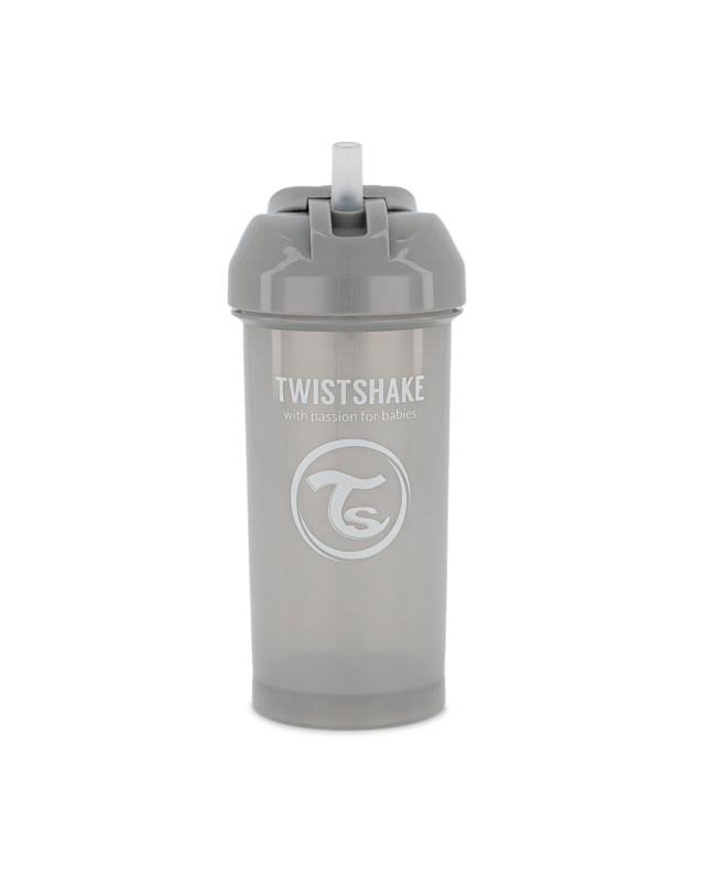 Twistshake pudele ar salmiņu 360ml 6M+ Pastel Grey