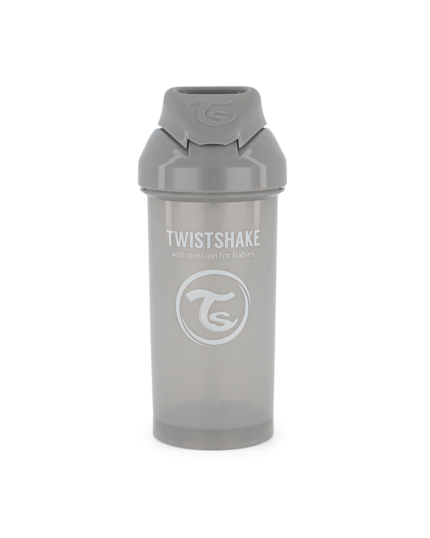 Twistshake pudele ar salmiņu 360ml 6M+ Pastel Grey