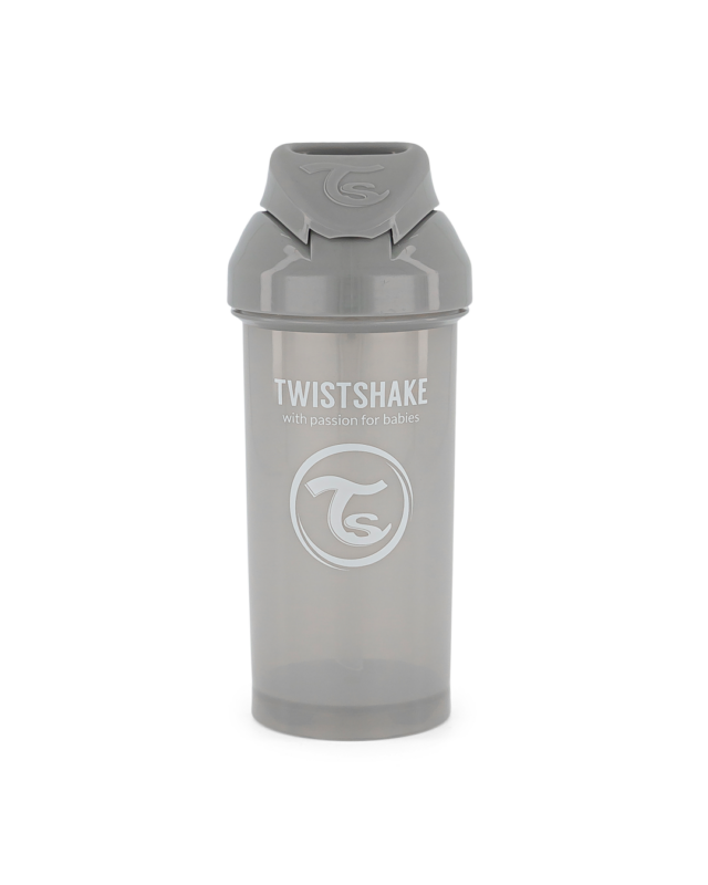 Twistshake pudele ar salmiņu 360ml 6M+ Pastel Grey