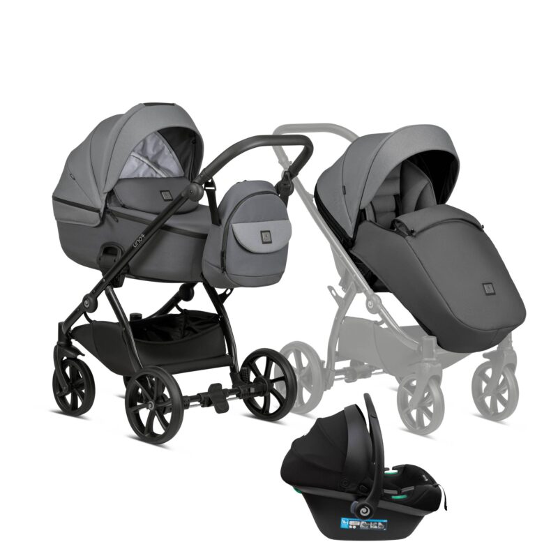 Bērnu rati 3in1 Uno 5 Plus Earth, 022 Grey