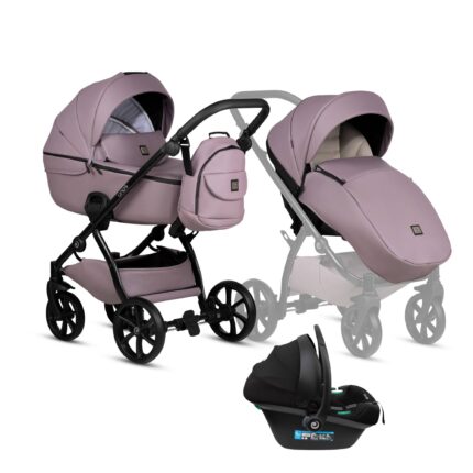 Bērnu rati 3in1 Uno 5 Plus Leather, 035 Mauve