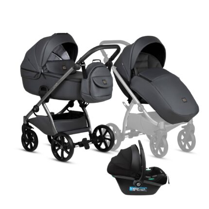 Bērnu rati 3in1 Uno 5 Plus Leather, 166 Licorice