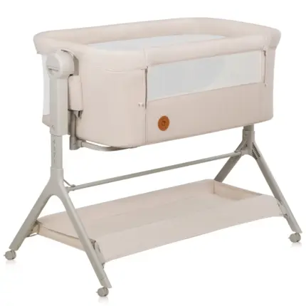 zīdaiņu gultiņa lionelo leonie plus beige sand kopskats