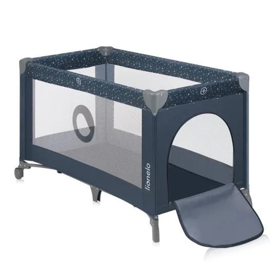 Ceļojuma gultiņa Lionelo STEFI, Blue grey