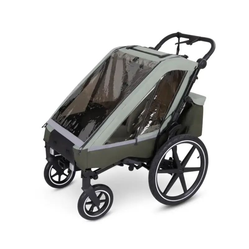 Velosipēda piekabe 3in1 ABC Design Bike tour, Olive