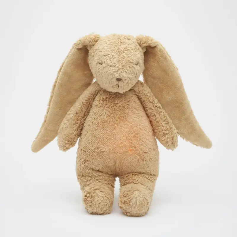 Rotaļlieta Moonie 2.0 Organic Humming Bunny, Cappuccino