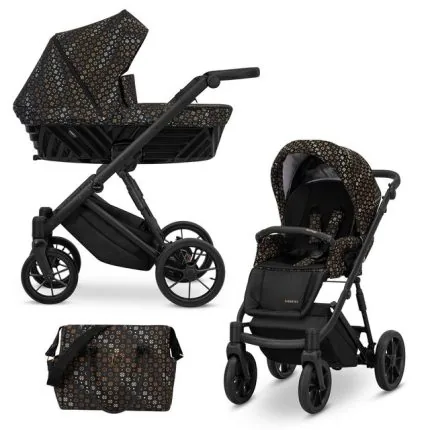 Bērnu rati 2in1 IVENTO nr. 02 black style