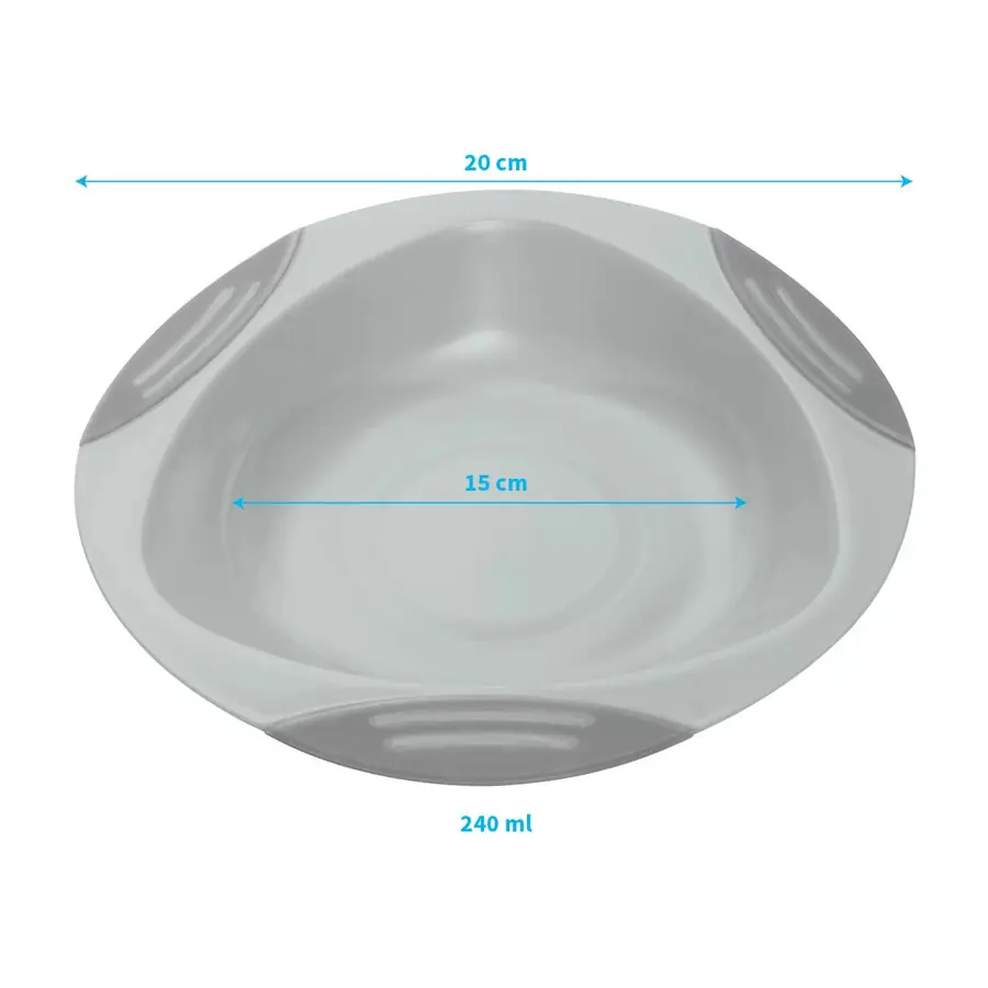 Šķīvis ar piesūcekni, BabyOno, 1062/03, grey - Image 4