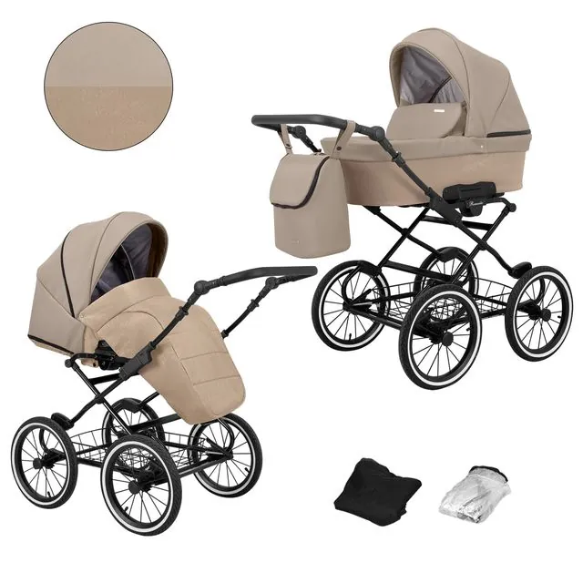 Bērnu rati 2in1 Romantic ECO leather ROM-12