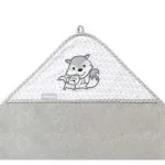 Bambusa dvielis ar kapuci 100x100 cm., 346/03, grey, BabyOno - Image 2