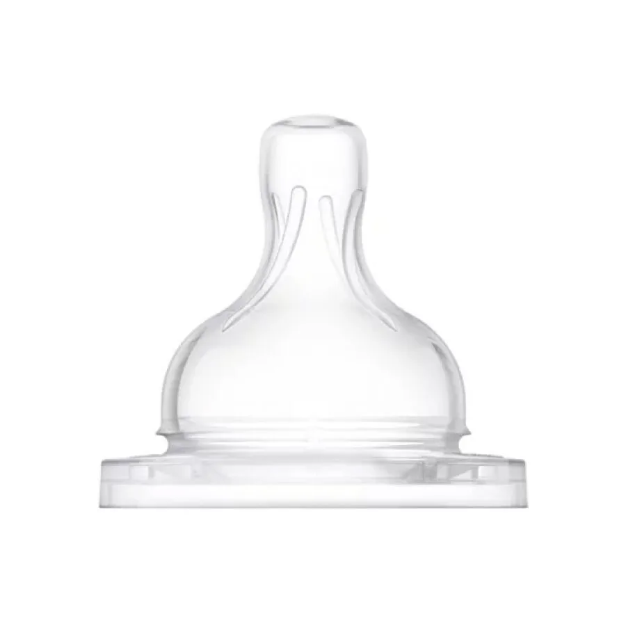 Philips Avent Pretkoliku barošanas pudeļu silikona knupīši, ātras plūsma, 6M+, 2 gab. 764/02 - Image 2