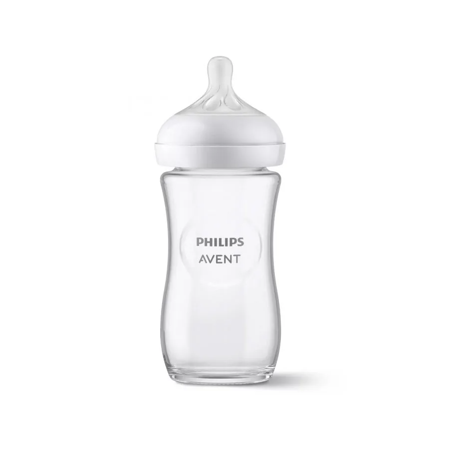 Philips Avent Natural Response stikla pudelīte 240ml ar knupi 1m+, 933/01 - Image 1
