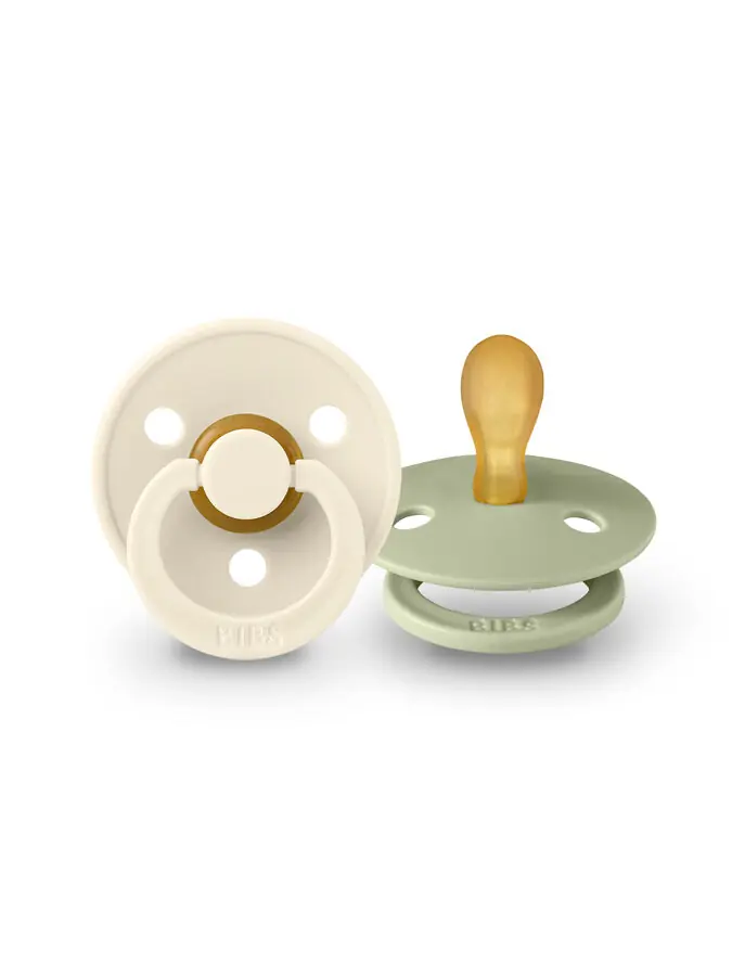 BIBS Colour simetrisks knupītis 0-6 m, 2 gab., Ivory / Sage - Image 1
