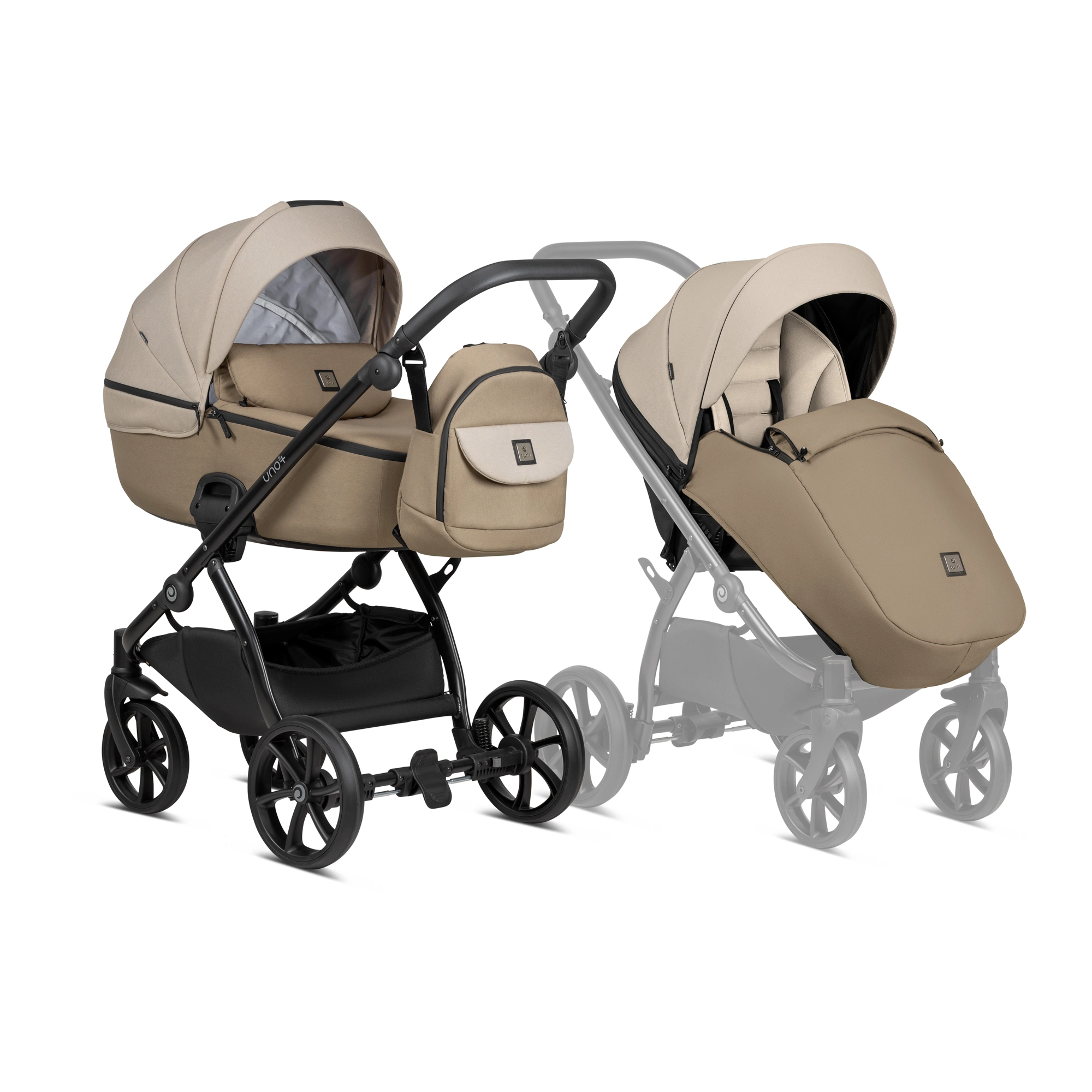 Bērnu rati 2in1 Uno 5 Plus Earth 005 Chateau grey