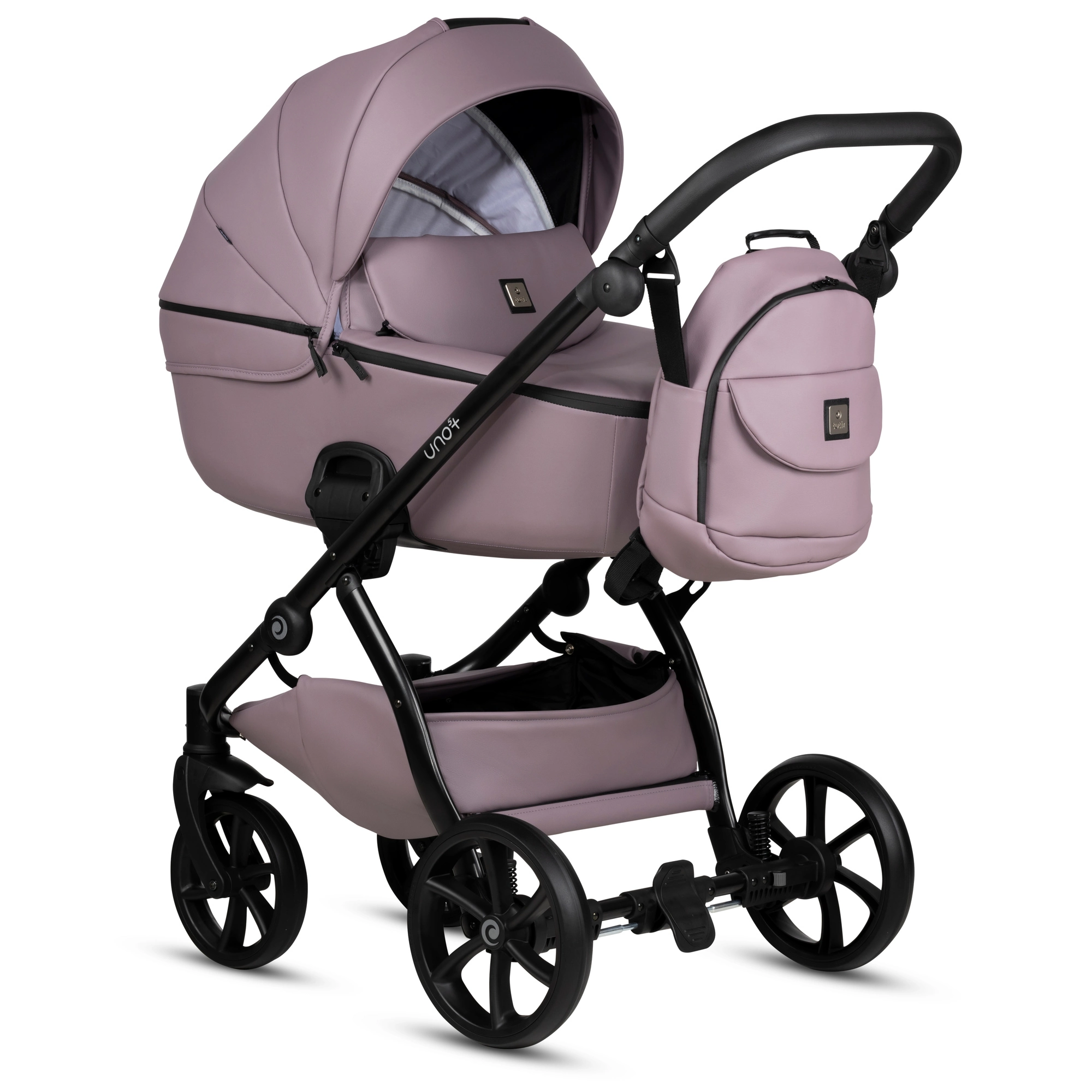 Bērnu rati 2in1 Uno 5 Plus Leather 035 Mauve