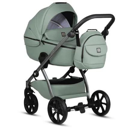 Bērnu rati 2in1 Uno 5 Plus Leather 039 Sage