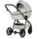 Bērnu rati 2in1 Uno 5 Plus Leather 168 Black Sesame