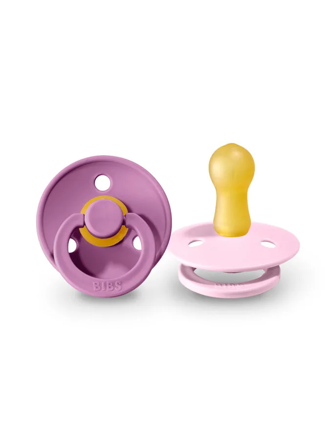 BIBS Colour apaļais knupītis 0-6 m, 2 gab., Lavender / Baby Pink