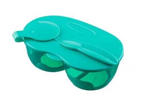 Bļoda ar vāku un karoti, A0303, zaļa, AKUKU - Image 1