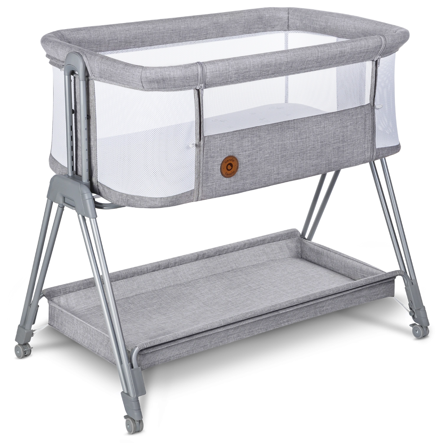 Zīdaiņu gultiņa Lionelo Luna, Grey concrete