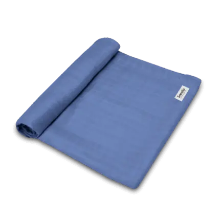 Bambusa ietinamais autiņš 120x120 cm, Lionelo blue denim