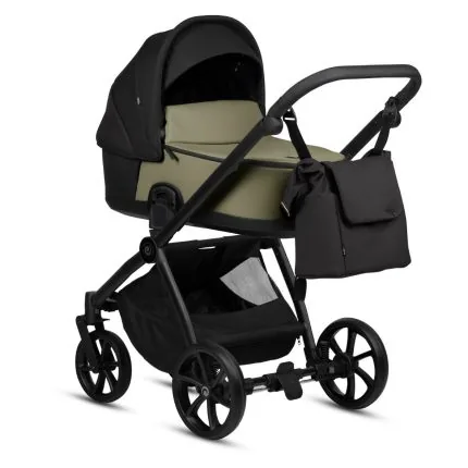 Bērnu rati 2in1 MIO 3 Plus LEATHER 025 Olive