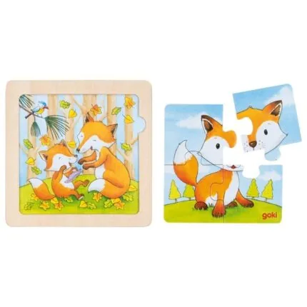 Fona puzzle dzīvnieku mazuļi, 57327 Goki