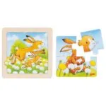 Fona puzzle dzīvnieku mazuļi, 57327 Goki