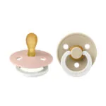 BIBS Colour simetrisks knupītis 0-6 m, 2 gab., Blush Glow / Vanilla Glow