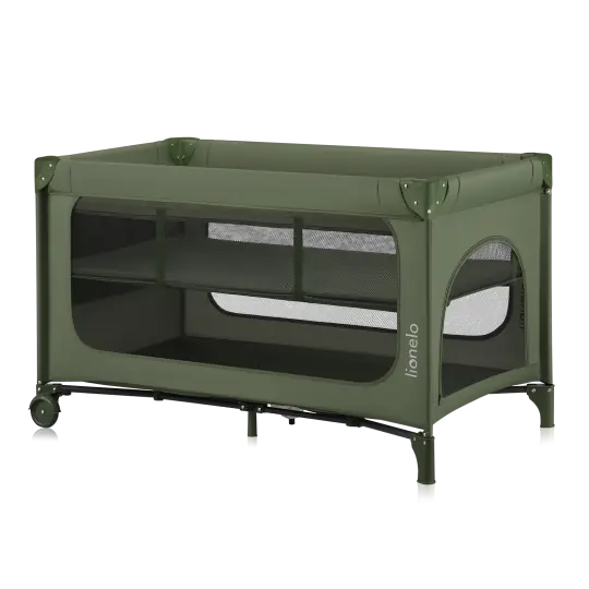 Ceļojuma gultiņa Lionelo Jasmin green olive 1012461