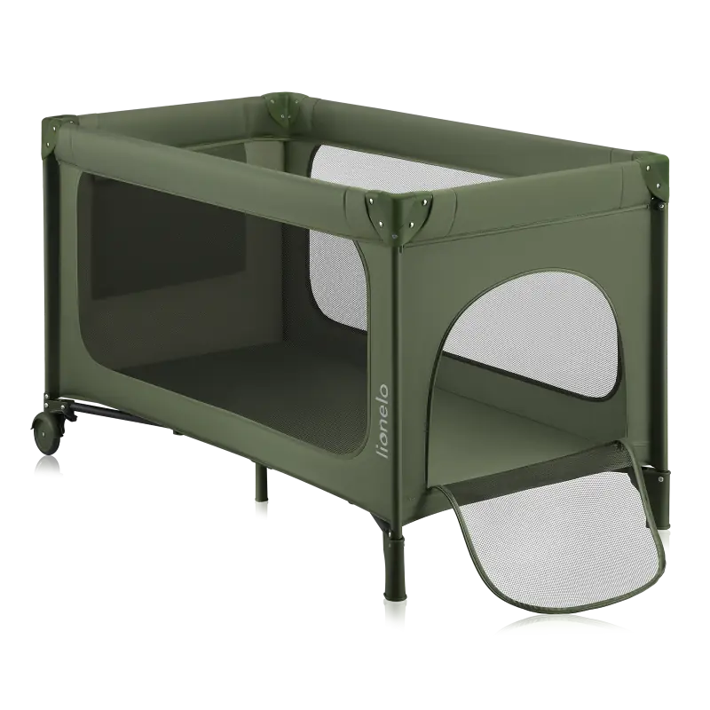 Ceļojuma gultiņa Lionelo Jasmin green olive 1012461