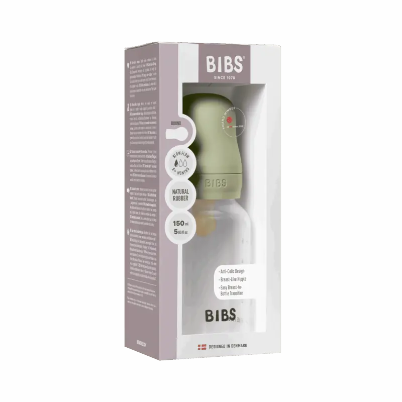BIBS bērnu pudelīte 150 ml, Sage
