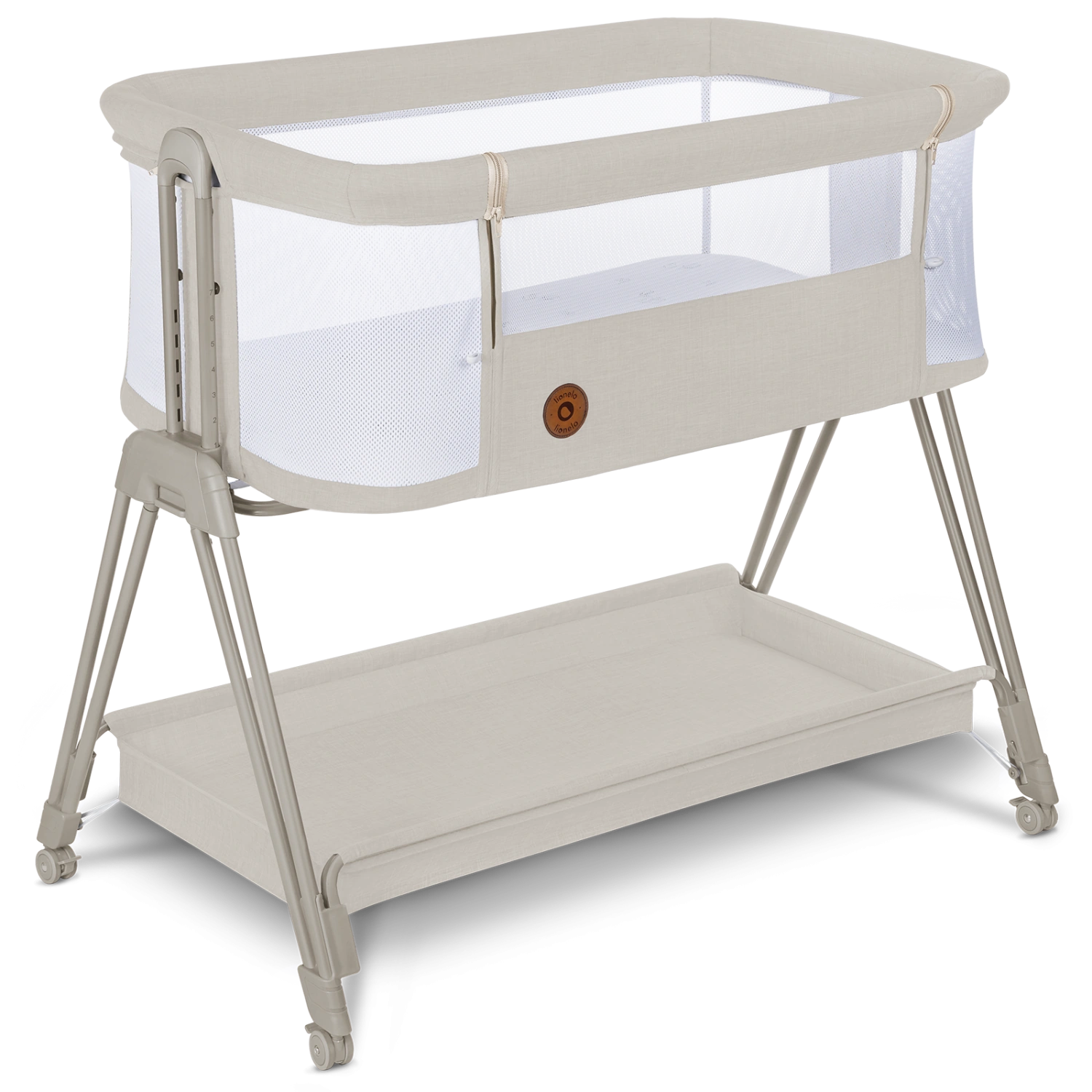 Zīdaiņu gultiņa Lionelo Luna, Beige sand