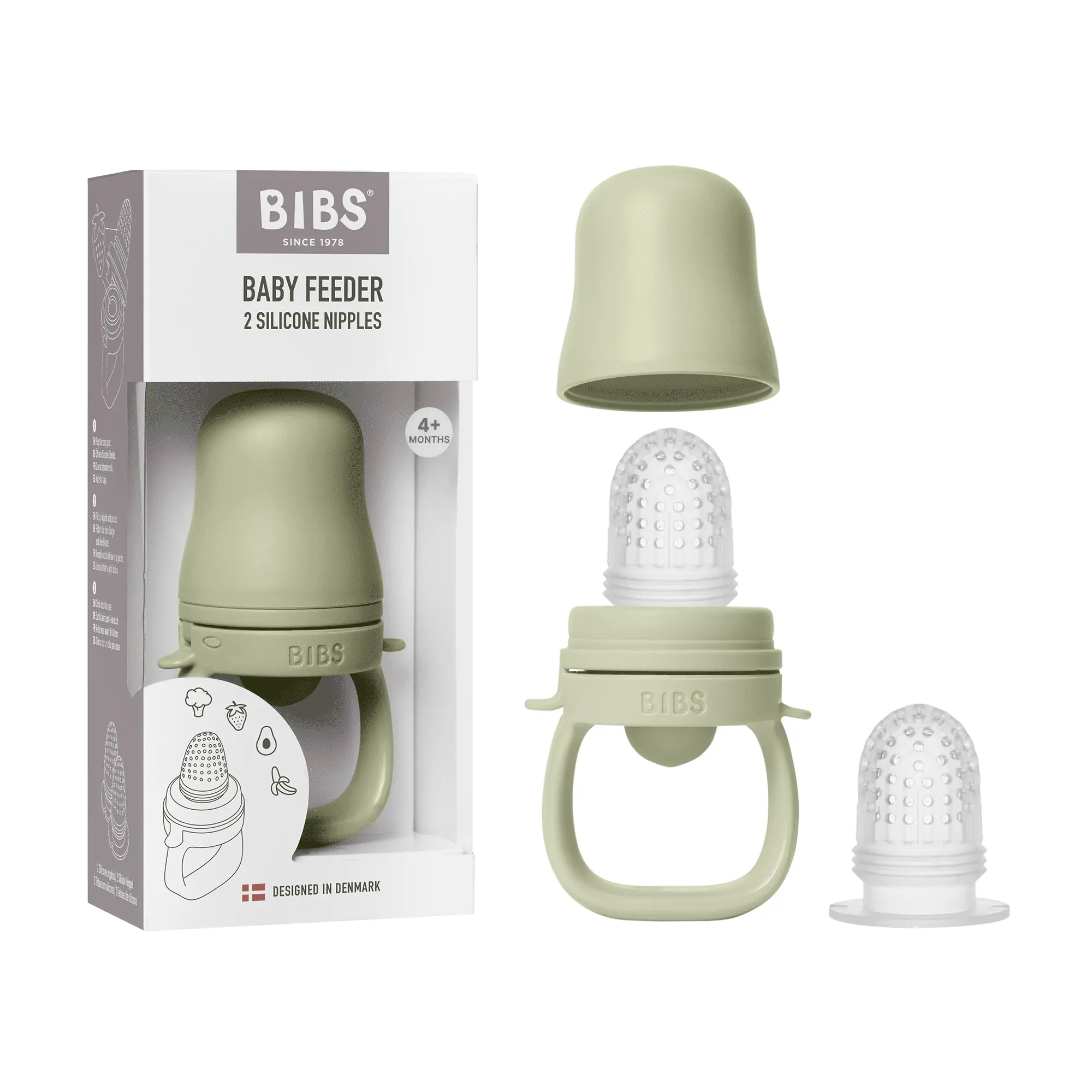 BIBS silikona pārtikas sietiņš, Sage 1012825