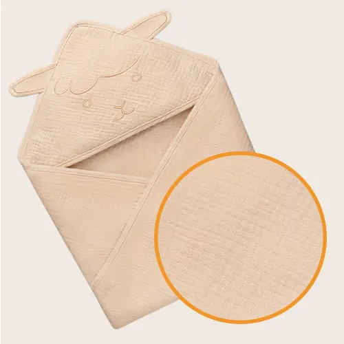 Muslīna dvielis ar kapuci, Lionelo beige cappuccino