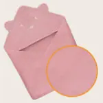 Muslīna dvielis ar kapuci, Lionelo pink baby